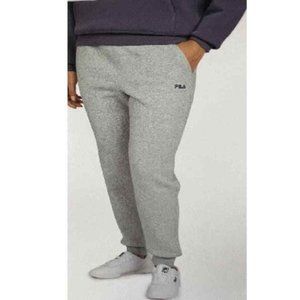 Fila Women's Mid Rise Tapered Leg Pull On Sweatpants Heather Gray Large NWT